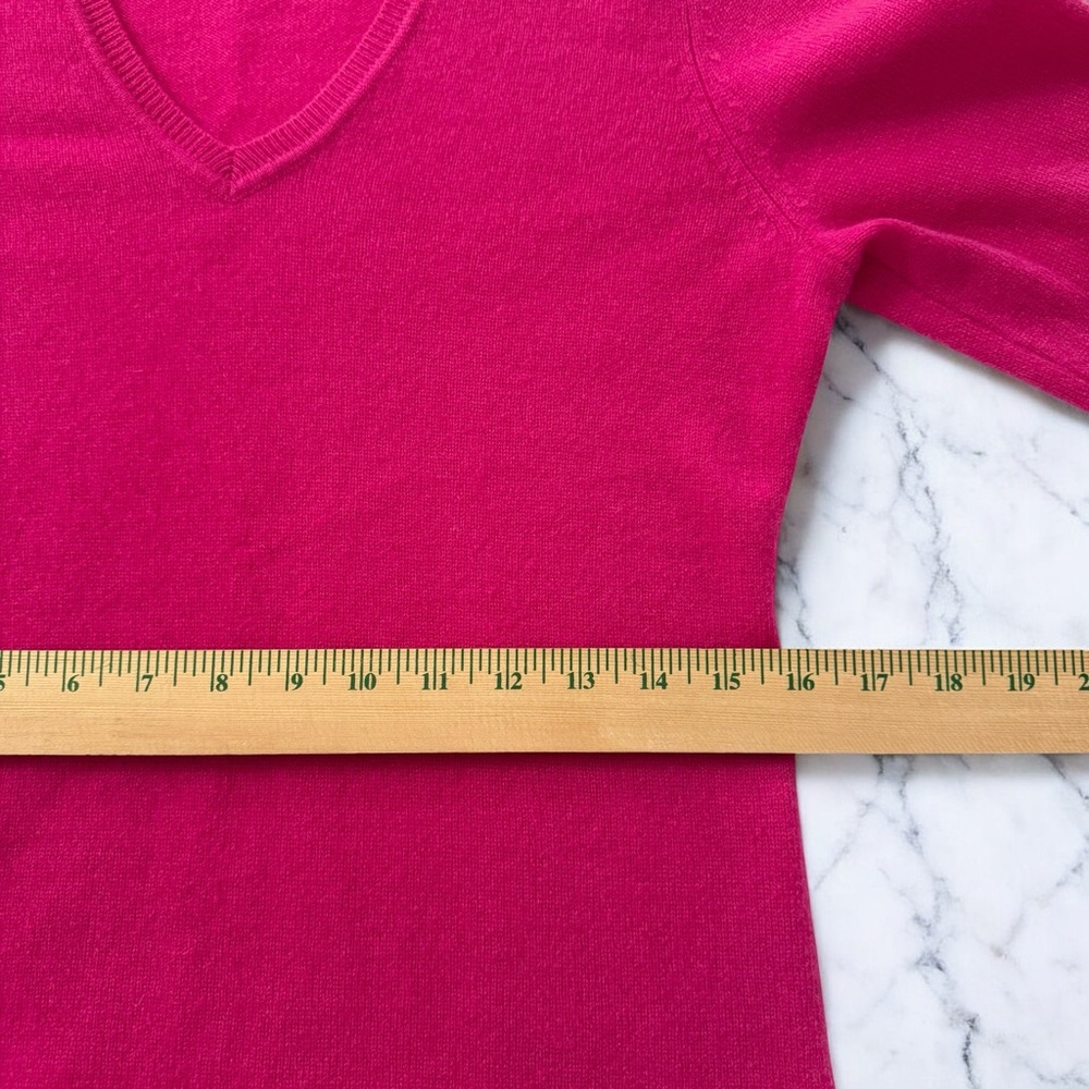 Charter Club 100% Cashmere Sweater Womens Small Pink V-Neck Pullover Soft Luxury - Picture 7 of 9